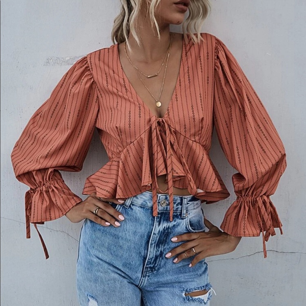 SHEIN tie top